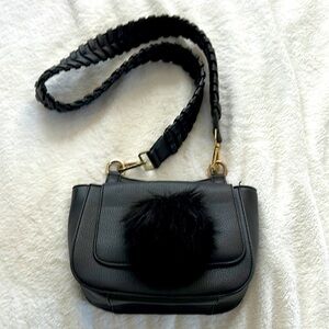 Jules Kae Black Crossbody Bag with Braided Strap
